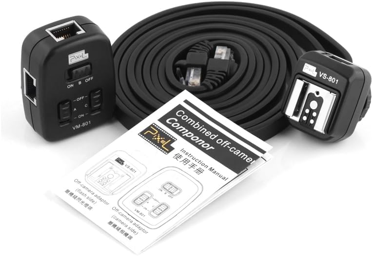 Pixel PF-801/2M E-TTL Off-Camera Shoe Cord for Canon DSLR Flash 580EX II 550EX Canon 430EX II Canon 420EX 380EX Replaces OC-E3b - Image 1